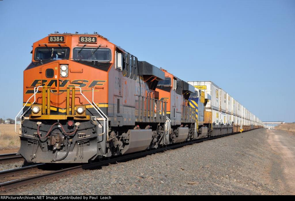 Intermodal rolls west towards the setting sun